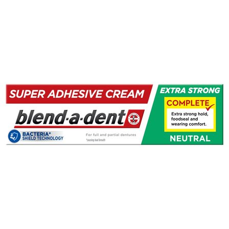 Blend-a-Dent Complete Neutral Super Adhesive Krem do protez neutralny,47 g (1)