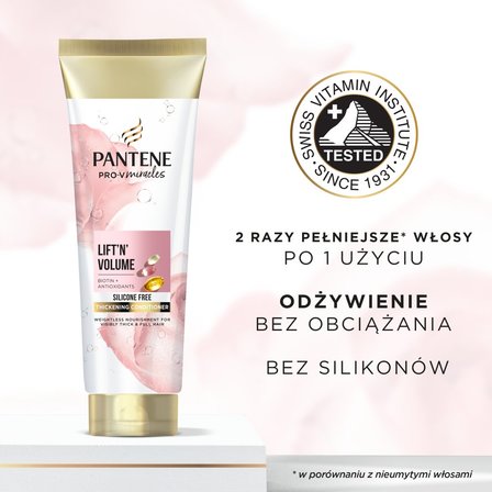 Pantene Pro-V Lift'N'Volume Odżywka pogrubiająca włosy z biotyną, 160 ml. Bez silikonu (4)