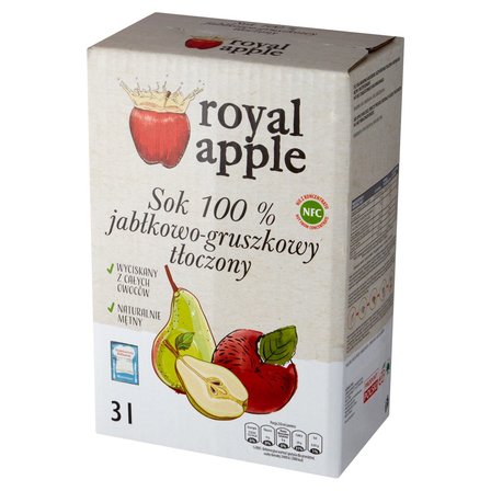 Royal apple Sok 100 % jabłkowo-gruszkowy tłoczony 3 l (2)