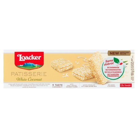 Loacker Patisserie White Coconut Ciastka waflowe 100 g (1)