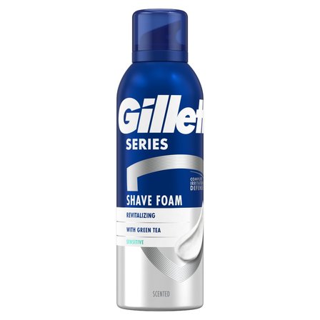 Gillette Series Rewitalizująca pianka do golenia z zieloną herbatą, 200 ml (1)