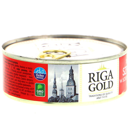 RIGA GOLD SMAŻONA SZPROTKA Z W SOSIE POMIDOROWYM Z CHILI 240G (9)