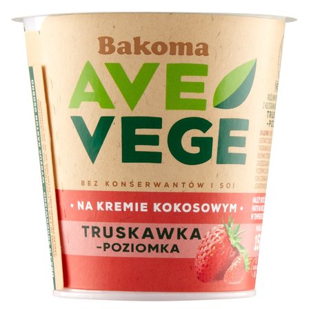 Bakoma Ave Vege Roślinny produkt kokosowy truskawka-poziomka 150 g (1)