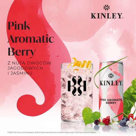 Kinley Pink Aromatic Berry Napój gazowany 250 ml (2)