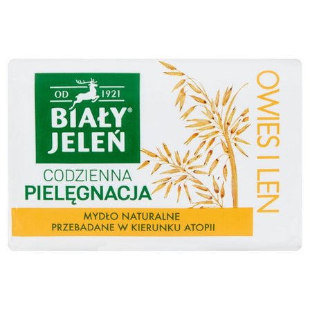 Biały Jeleń Mydło naturalne owies i len 100 g (1)