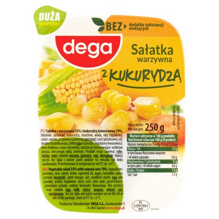 dega Sałatka warzywna z kukurydzą 250 g (1)