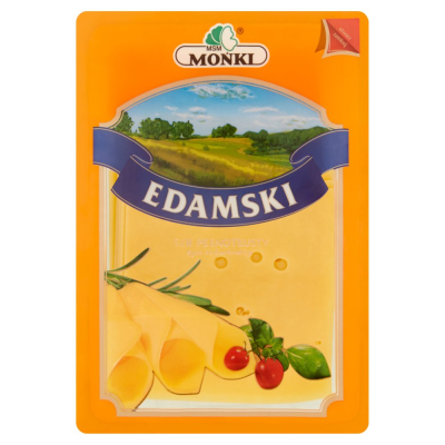 MSM Mońki Edamski ser pełnotłusty typu holenderskiego plastry 150 g (1)