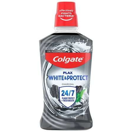 Płyn do płukania jamy ustnej Colgate Plax White+Charcoal (1)