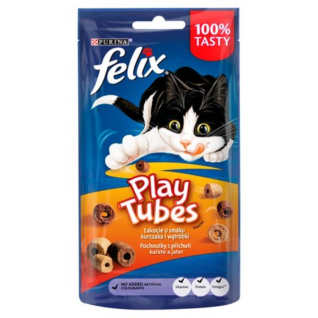 Felix Play Tubes Łakocie o smaku kurczaka i wątróbki 50 g (1)