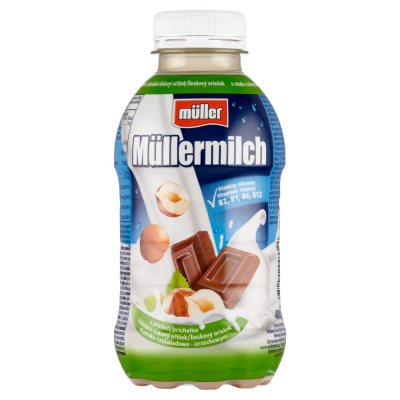 Müller Müllermilch Napój mleczny o smaku czekoladowo-orzechowym 400 g (1)