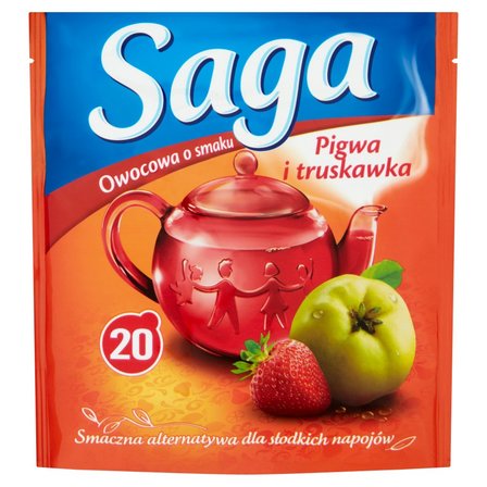 Saga Herbatka owocowa o smaku pigwa i truskawka 34 g (20 torebek) (1)