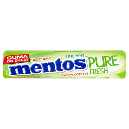 Mentos Pure Fresh Lime Mint Guma do żucia bez cukru 15,5 g (8 sztuk) (1)