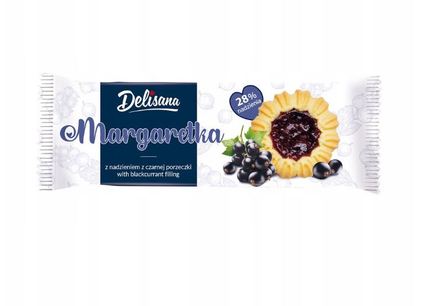 Delisana Ciastka Kruche z Nadzieniem Czarna Porzeczka 135g (1)