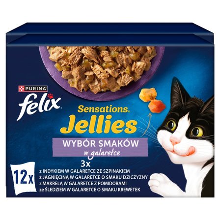 Felix Sensations Jellies Karma dla kotów wybór smaków w galaretce 1,02 kg (12 x 85 g) (2)