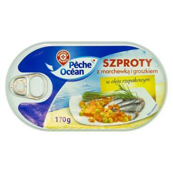 WM Szproty z marchewką i groszkiem w oleju rzepakowym 170g (1)