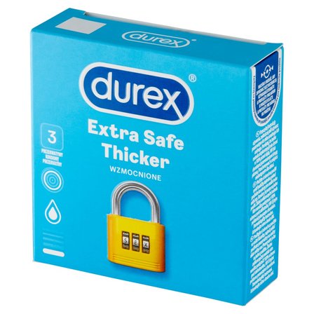 Durex Extra Safe Thicker Prezerwatywy 3 sztuki (1)