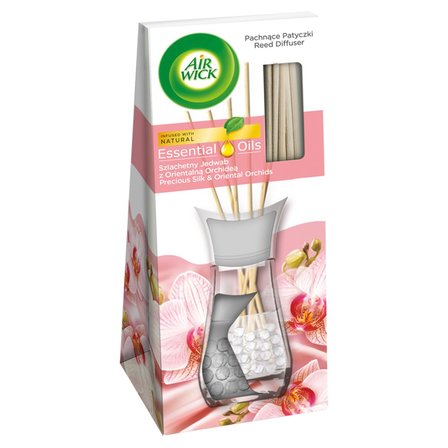 Air Wick Essential Oils Pachnące patyczki szlachetny jedwab z orientalną orchideą 25 ml (1)