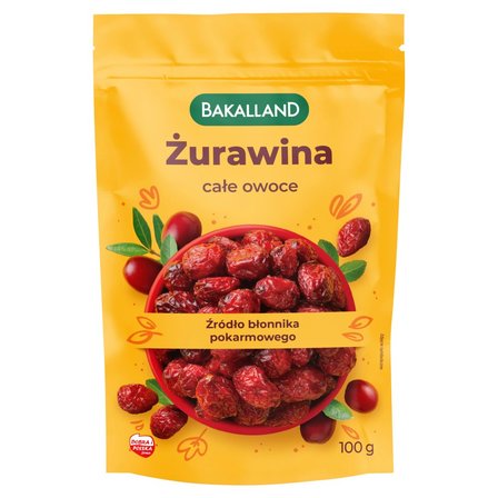 Bakalland Żurawina całe owoce 100 g (1)