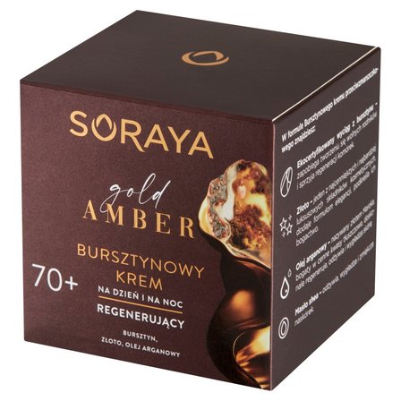 Soraya Gold Amber Bursztynowy krem regenerujący na dzień i na noc 70+ 50 ml (2)