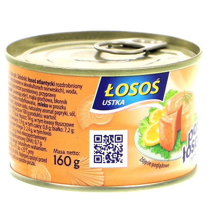 ŁOSOŚ USTKA PASZTET ŁOSOSIOWY NA KANAPKI 160G (10)