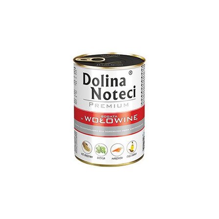 Dolina Noteci Premium mokra karma dla psa Dolina Noteci Premium bogata w wołowinę puszka 400 g (1)