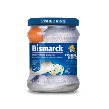 FISHER KING  Bismarck marynowane płaty ze śledzia atlantyckiego 400 g (1)