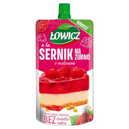 Łowicz Deser ryżowo-owocowy a'la sernik na zimno z malinami 100 g (1)