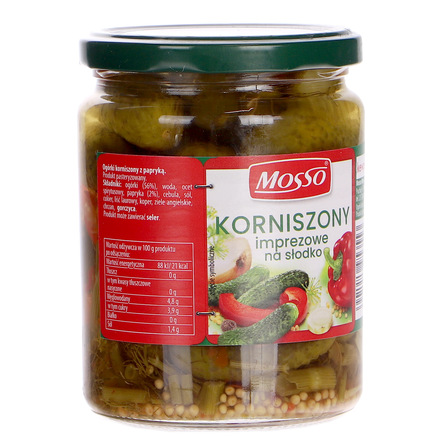 Mosso Korniszony imprezowe na słodko 510 g (12)