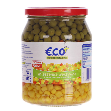 Eco + mieszanka warzywna w zalewie 700g netto / po odsączeniu 450g (1)