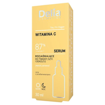 Delia Cosmetics Serum rozjaśniające do twarzy szyi i dekoltu na dzień noc 30 ml (1)