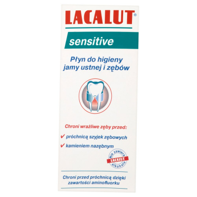 Lacalut Sensitive Płyn do higieny jamy ustnej i zębów 300 ml (1)
