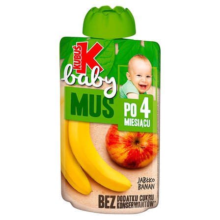 Kubuś Baby Mus po 4 miesiącu jabłko banan 100 g (1)