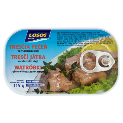 Łosoś Ustka Wątróbki rybne w tłuszczu własnym 115 g (1)