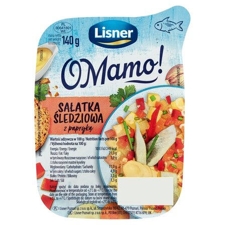 Lisner O Mamo! Sałatka śledziowa z papryką 140 g (1)