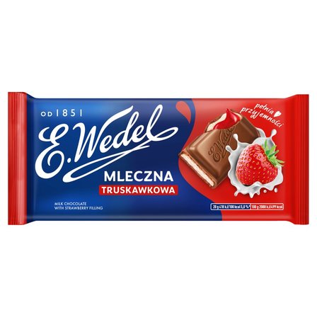 E. Wedel Czekolada mleczna truskawkowa 100 g (1)