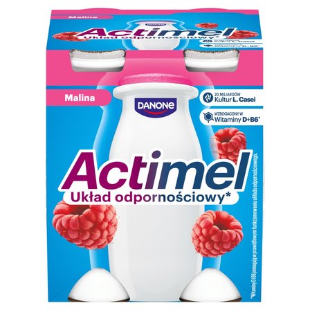 Actimel Napój jogurtowy o smaku malinowym 400 g (4 x 100 g) (1)