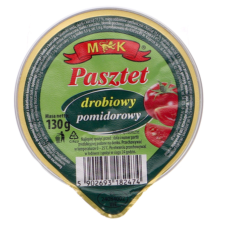 MK Pasztet drobiowy pomidorowy 130g (1)