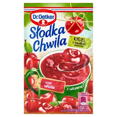 Dr. Oetker Słodka Chwila Kisiel z kawałkami owoców smak wiśnia 31,5 g (1)