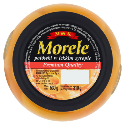 MK Morele połówki w lekkim syropie 530 g (1)