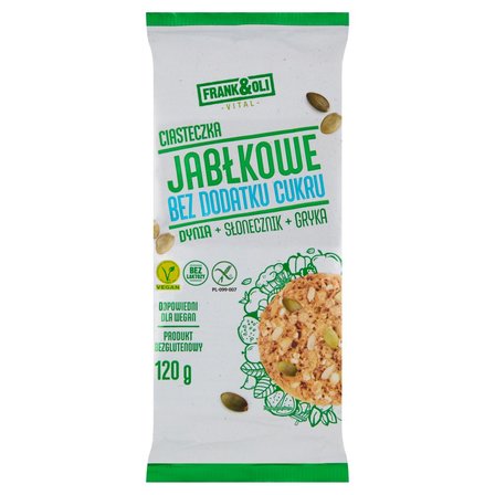 Frank&Oli Ciasteczka jabłkowe bez dodatku cukru 120 g (1)