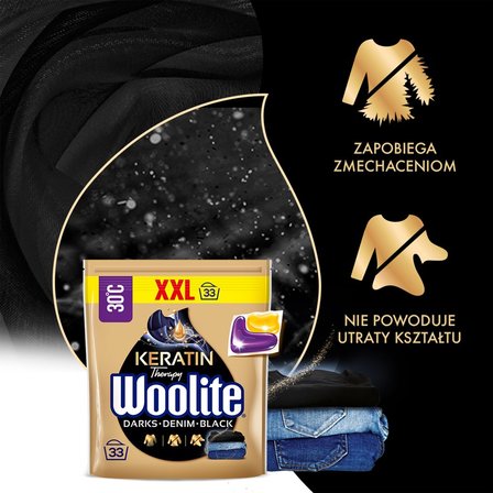 Woolite Keratin Therapy Kapsułki do prania czerń ciemne kolory jeans 660 g (33 prania) (5)