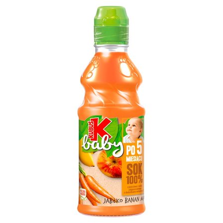 Kubuś Baby Sok 100% po 5 miesiącu jabłko banan marchew 300 ml (1)