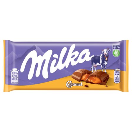 Milka Czekolada mleczna z nadzieniem karmelowym 100 g (1)