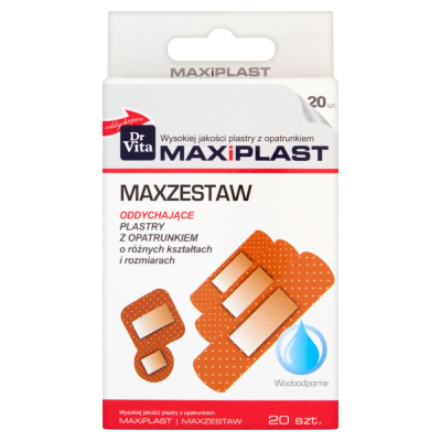 Dr Vita Maxiplast Maxzestaw Plastry z opatrunkiem 20 sztuk (1)