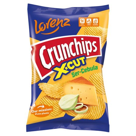 Crunchips X-Cut Chipsy ziemniaczane o smaku ser-cebula 140 g (1)