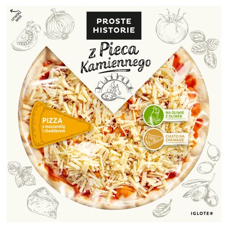 Proste Historie z Pieca Kamiennego Pizza z mozzarellą i cheddarem 300 g (1)