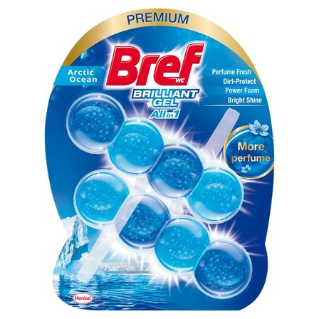 Bref WC Brilliant Gel All in 1 Zawieszka myjąco-zapachowa do muszli WC ocean arktyczny 2 x 42 g (1)