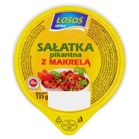 Łosoś Ustka Sałatka pikantna z makrelą 135 g (1)