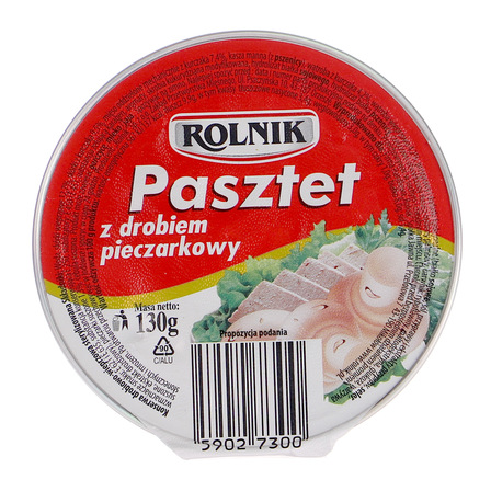 ROLNIK PASZTET DROBIOWY Z PIECZARKAMI 130G (1)