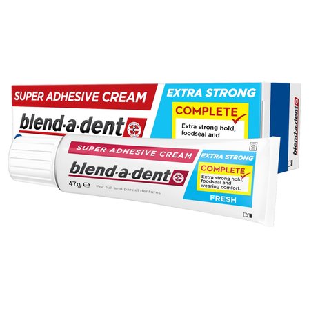 Blend-a-dent Complete Fresh Super Adhesive Krem do protez, świeży miętowy smak,47 g (2)